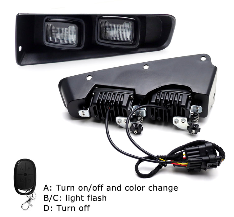 Raptor Style Dual-Pod White/Amber Switchback LED DRL For Bronco Modular Bumper