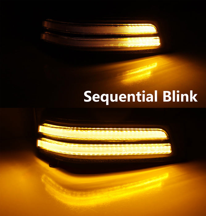 Clear Switchback LED Sequential Blink Side Mirror Lights For 23-up RAM 2500 3500
