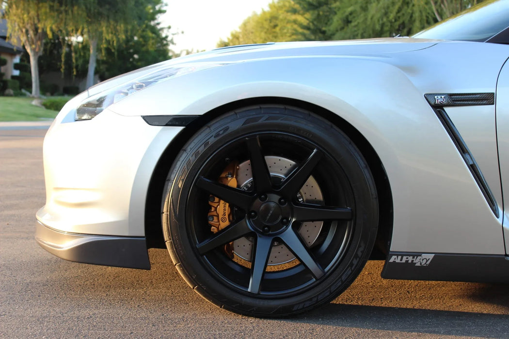 JDM Style Smoked Lens Front Side Marker Lamps Housings For 2007+ Nissan R35 GTR