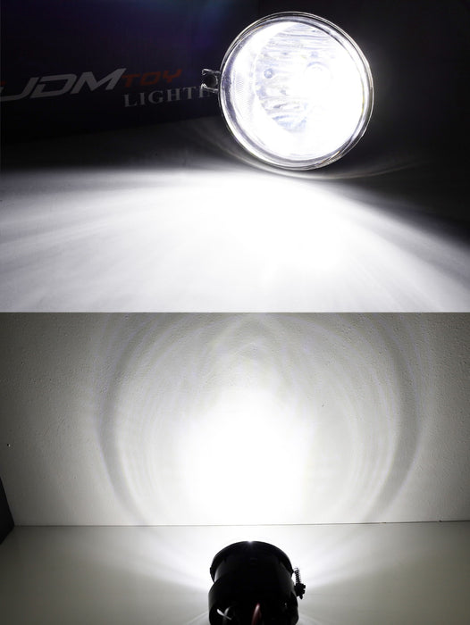 Clear Lens Fog Light Kit w/ White LED Bulb Upgrade Combo For 2004 Grand Cherokee