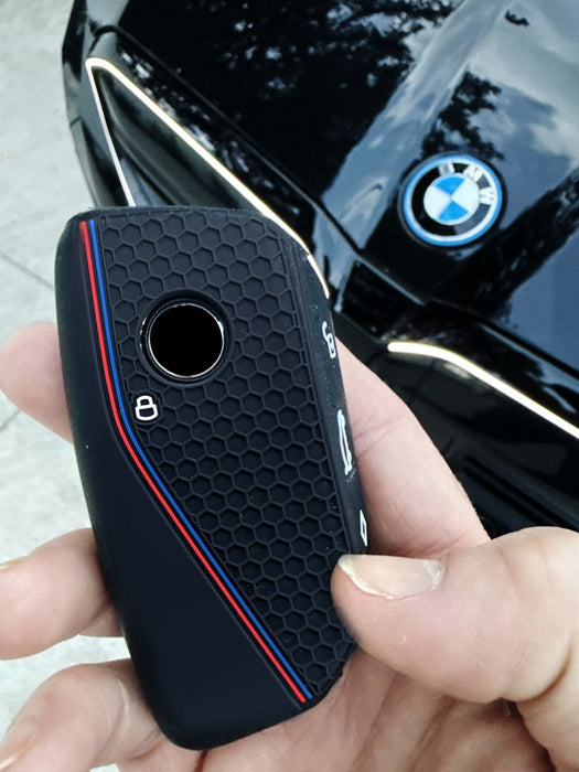 M-Sport Style Soft Silicone Cover For BMW 23+ X5 X6 X7 iX, 5 7 Series i5 Key Fob