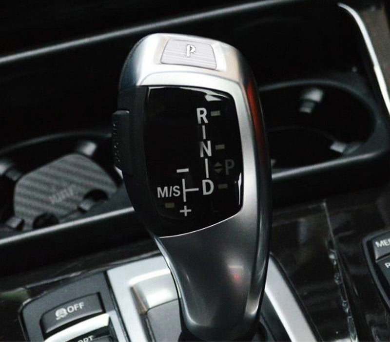 Silver Shift Knob P Button Cover Trim For BMW Fxx 3 4 5 6 X3 X5 X6 Standard Trim