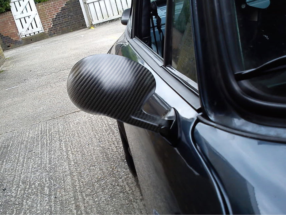 Carbon Fiber Blue Tint Glass California Claasic Retro Style Rearview Side Mirror