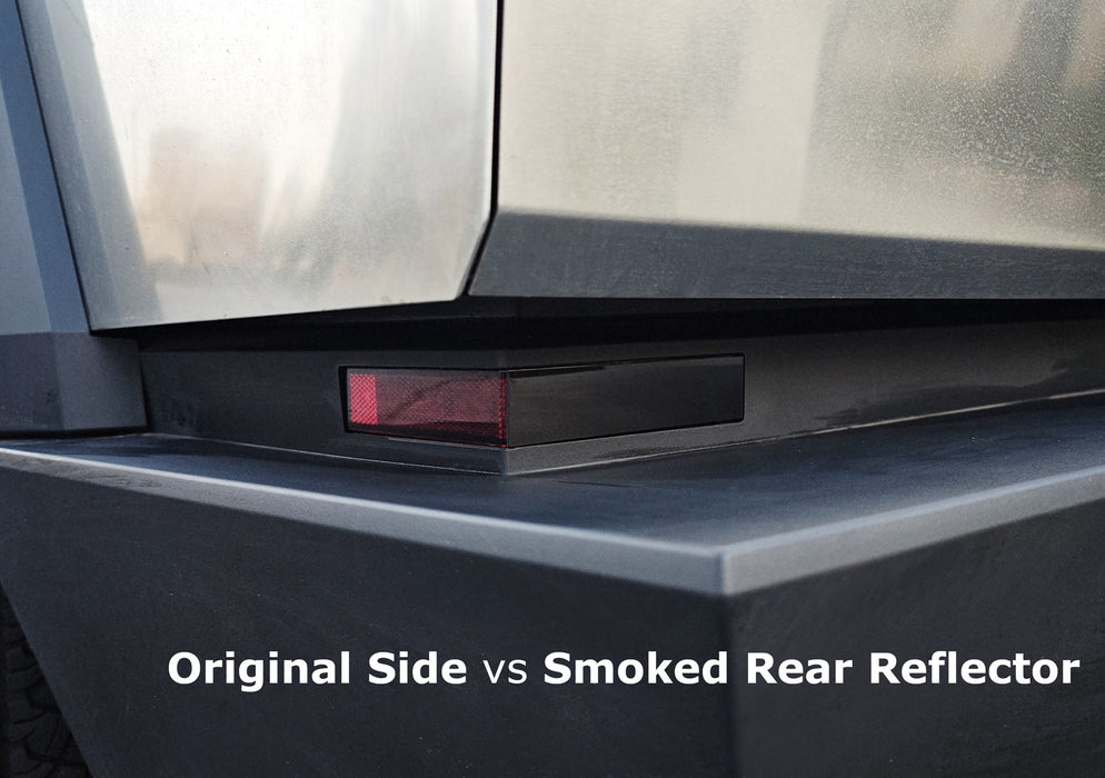 Exact Fit Rear Bumper Reflector Black-Out Smoked Cover Lens For Tesla CyberTruck