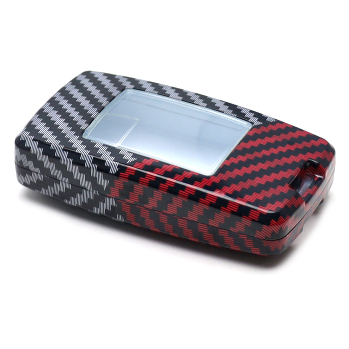 Black/Red Carbon Pattern Hard Key Cover For 18+ Ranger Rover Defender Discovery