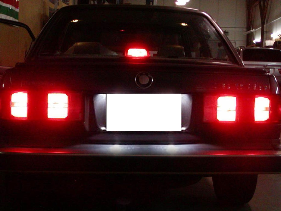 White Full LED License Plate Light Kit For BMW E30 E12 E28 E23 3 5 6 7 Series
