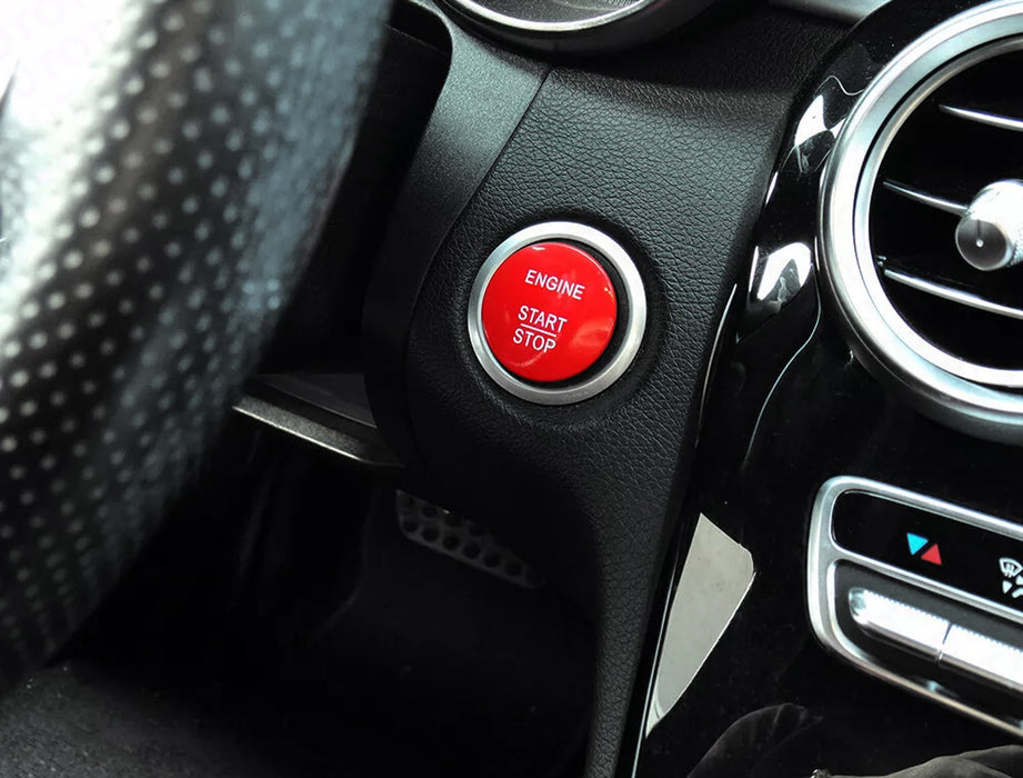 Benz Engine Button Sports Red Engine Start/Stop Push Button Replacement For Mercedes Gen1 ...