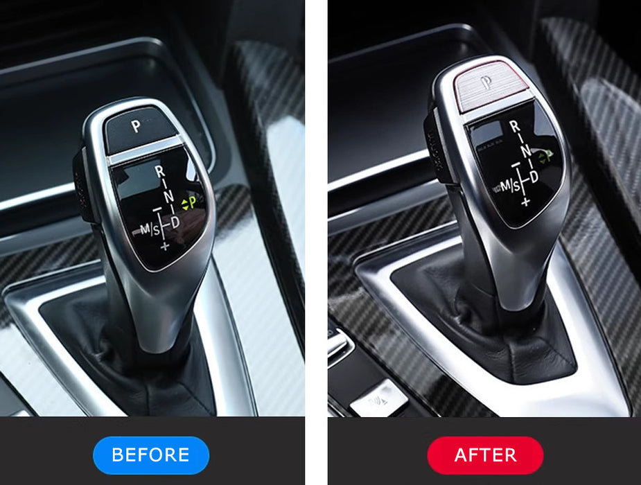 Silver Shift Knob P Button Cover Trim For BMW Fxx 2 3 4 5 6 X3 X5 X6 Performance