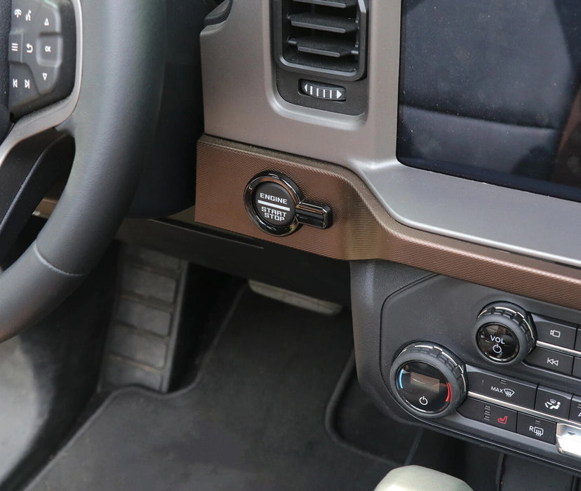Carbon Fiber Engine Push Start Button Surrounding Trim For Ford 21-up Bronco