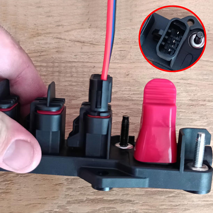 3pc 3-Pin Bus Bar Accessory Wiring Adapter Set For Polaris ATV XP 1000, RZR RS1