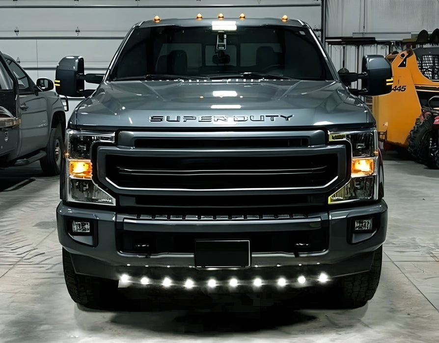 Truck/Semi 20pc White LED Front Bumper Valance/Air Dam Accent Running Light Kit