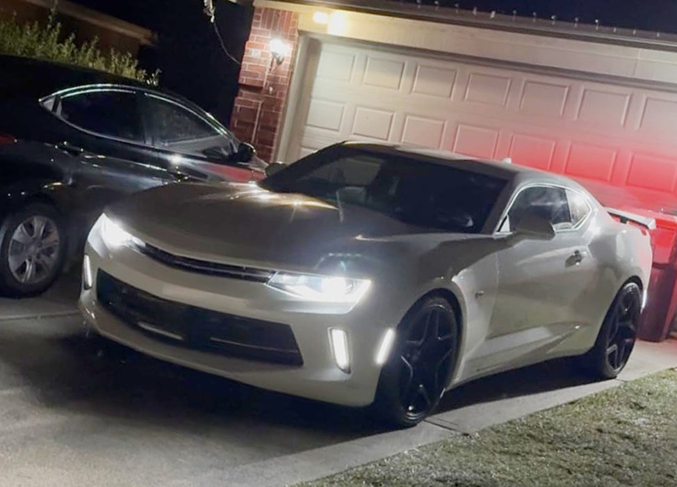 Clear Lens Front White LED Side Marker Lights For Chevy Camaro Cadillac ATS CTS