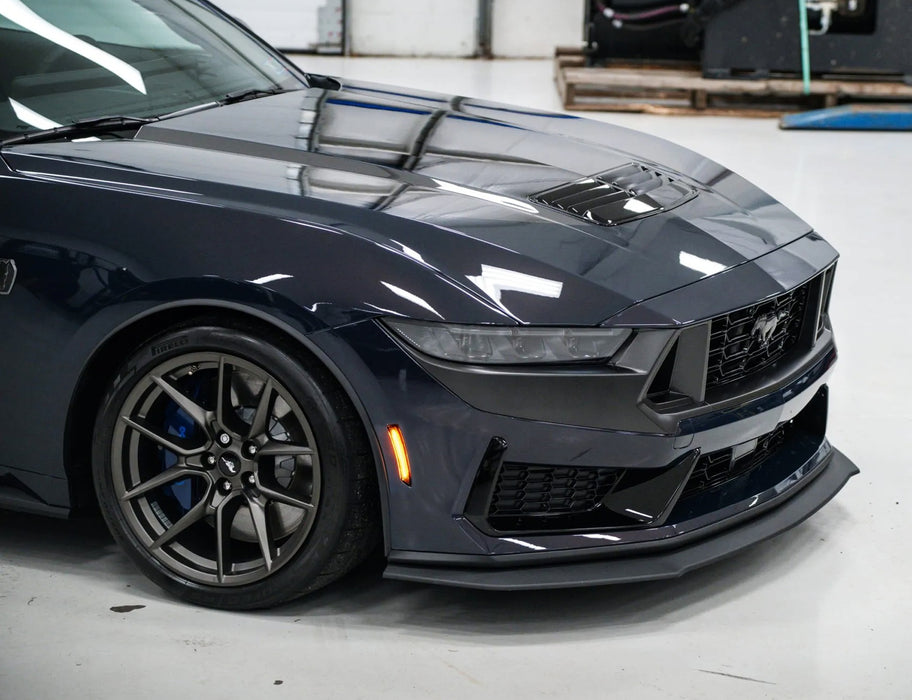 4pc Set Smoked Lens Amber/Red Full Strip LED Side Markers For Ford 2024+ Mustang