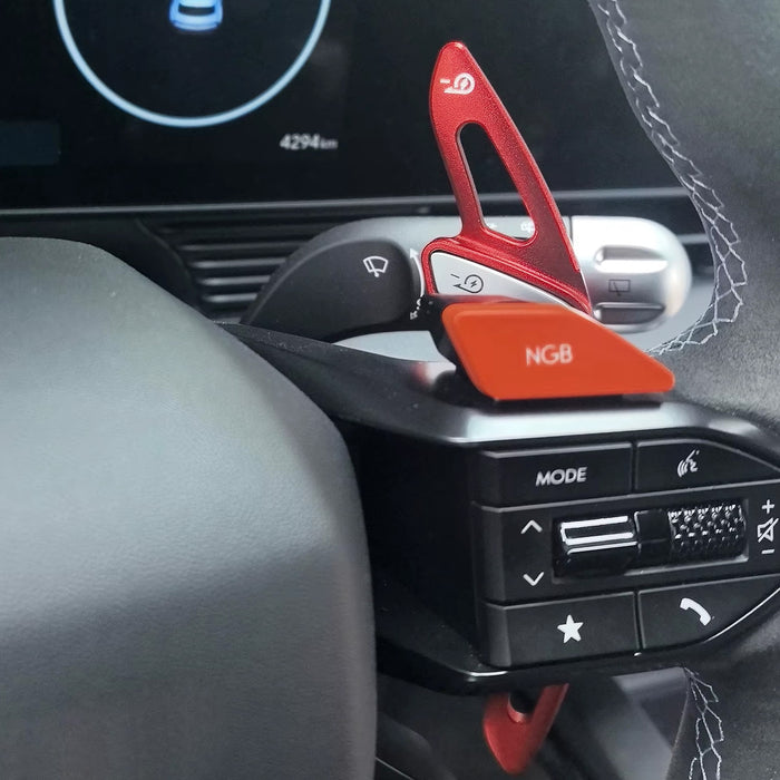 Red Aluminum Larger Paddle Shifter Extensions For Hyundai 2024-up Ioniq 5 N 6 N