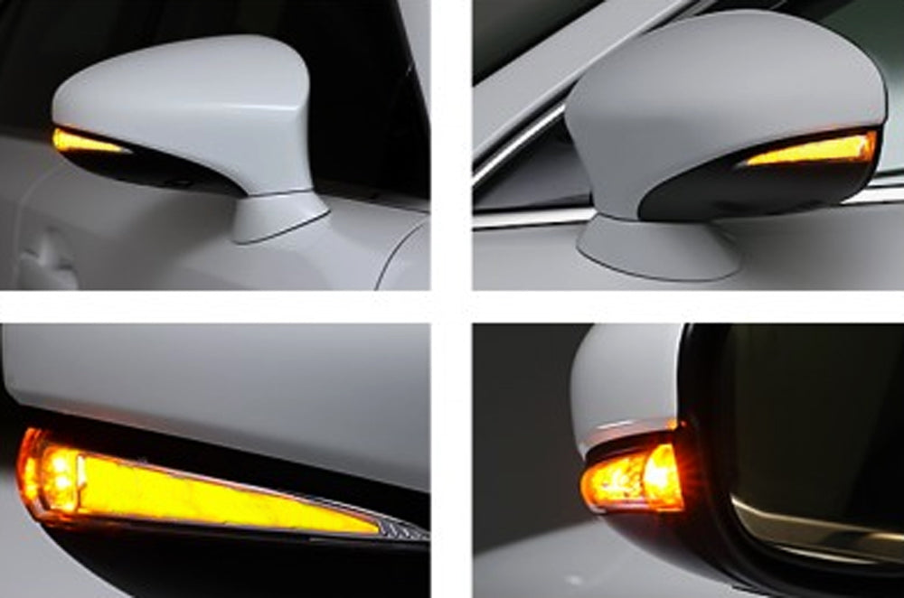 Clear Lens Amber LED Sequential Blink Side Mirror Lights For Lexus 2010-2015 RX