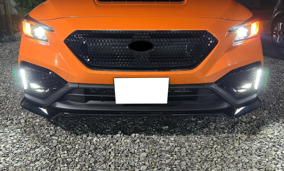 Japan Spec White/Amber Switchback Sequential LED DRL Fog Bezels For 22-up WRX VB