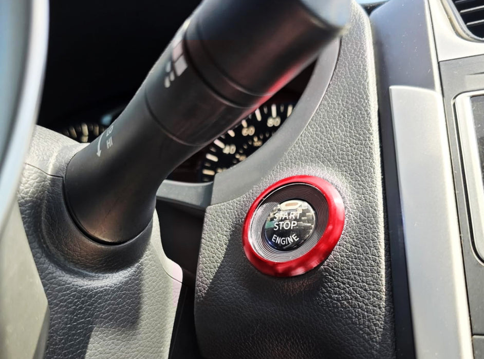 Sports Red Engine Push Start Button Outer Decor Ring Trim For Nissan Infiniti