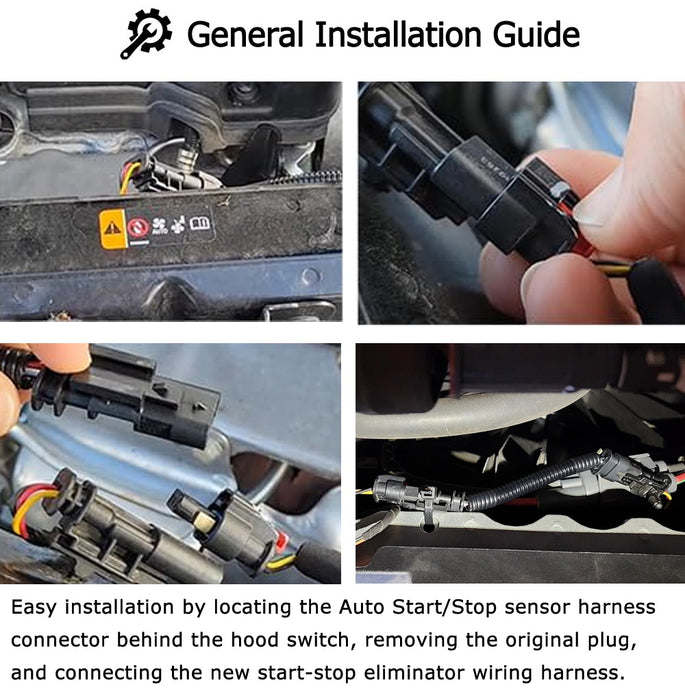 Set of 2 Auto Start Stop Disable Eliminator Wirings For Buick Cadillac Chevy GMC