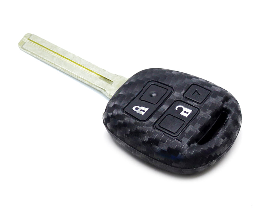 Carbon Fiber Silicone Key Cover For Lexus IS ES GS LS RX GX LX Blade Key Fob