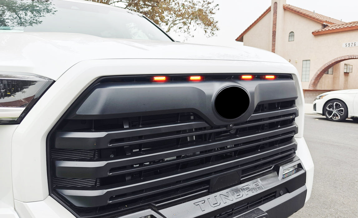 4pc Smoked Lens Amber Full LED Grille Accent Lighting Kit For Toyota 22+ Tundra