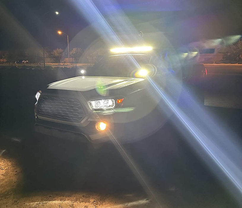 Hood Hinge A-Pillar LED Pod Ditch Light Bracket Mount For Toyota 2016-23 Tacoma