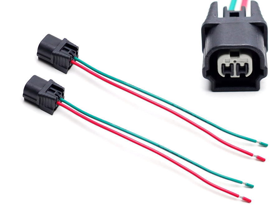 Pair 2-Pin Connectors Repair Wiring Kit For Honda Pioneer 1000 700 Fuel Injector