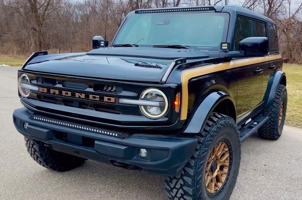 Hood Trail Sight Replace White/Amber Switchback LED DRL Markers For Ford Bronco