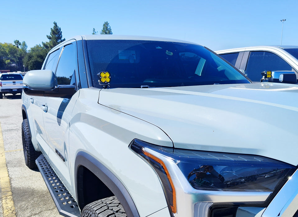 Hood Hinge A-Pillar LED Pod Ditch Light Bracket Mount For 14-21 Tundra Gen2 Gen3