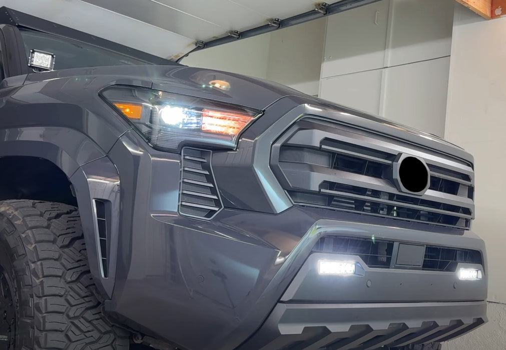 White LED Fog Pocket Light Kit For Toyota 22+ Tundra/Sequoia, 24+ Tacoma/4Runner