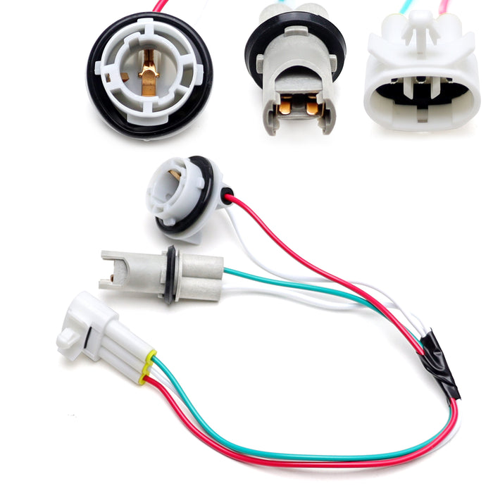Parking & Turn Signal Socket Adapter Harness For Toyota 2006-09 4Runner Headlamp