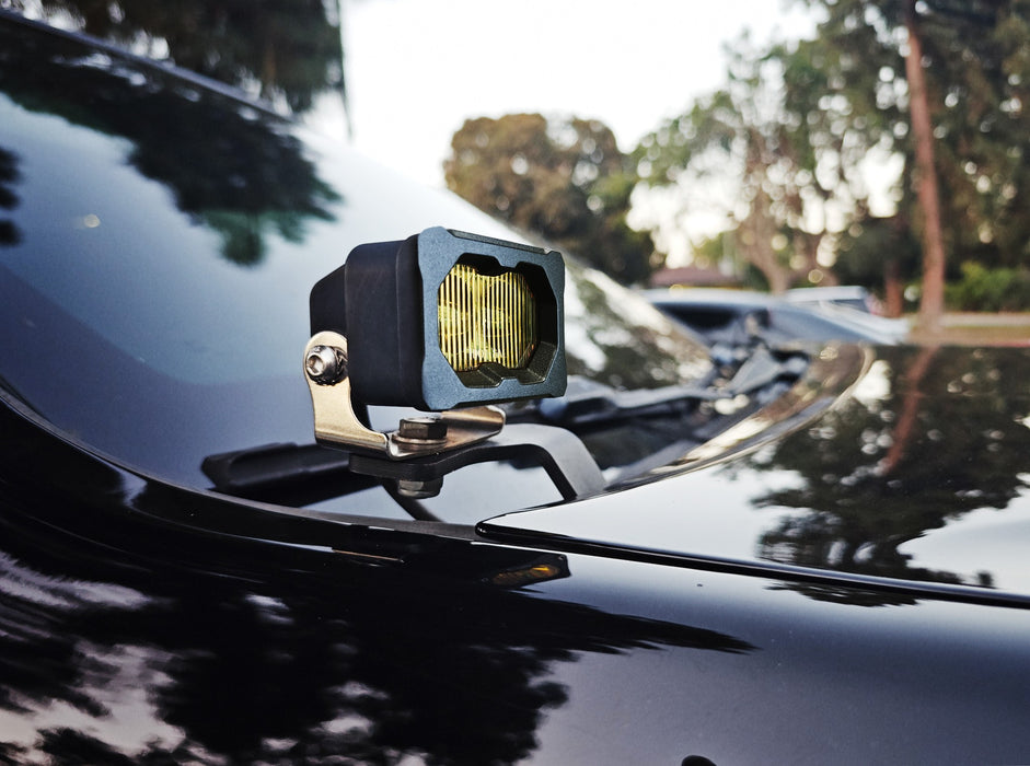 3" Mini-SR Yellow Flood Beam 16W High Power LED Pods For Car Truck SUV ATV 4x4