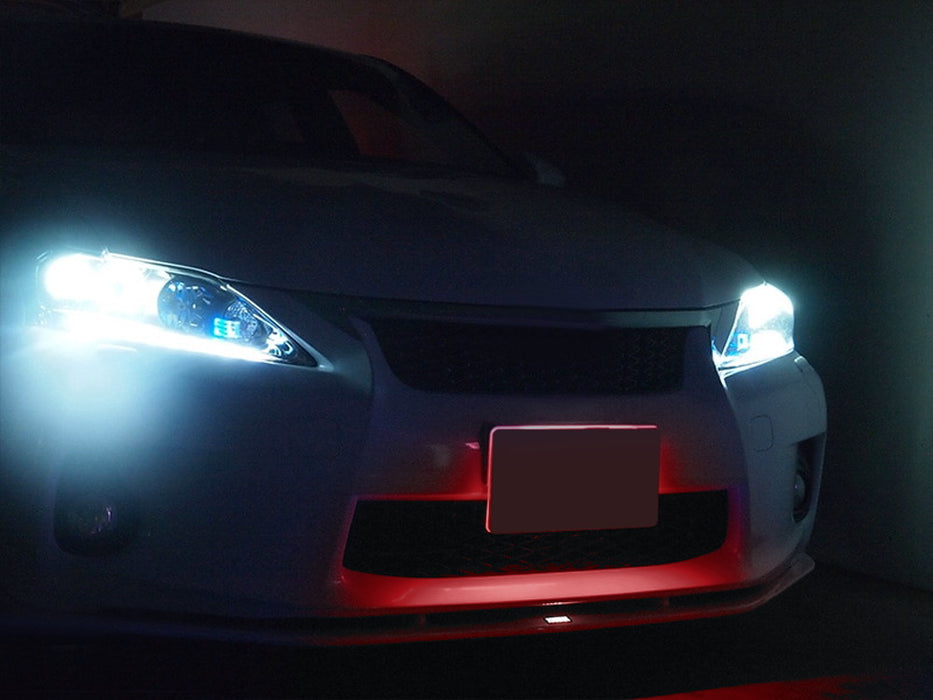 JDM Style Red LED Illuminated Background Light Frame Kit For US  License Plate