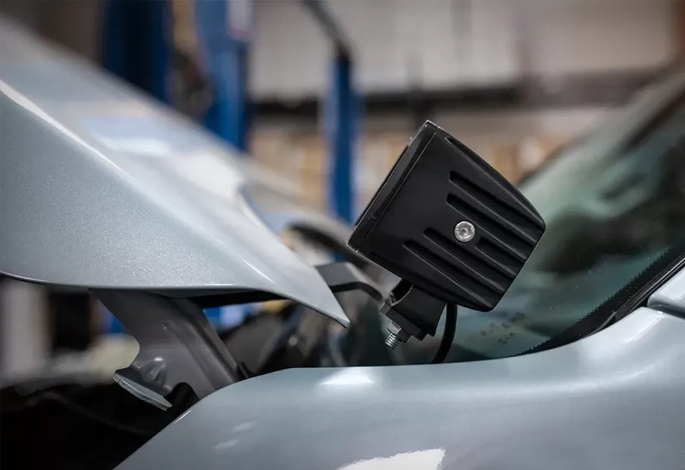 Hood Hinge Mount A-Pillar 40W LED Ditch Pod Light Kit For 2022-up Toyota Tundra