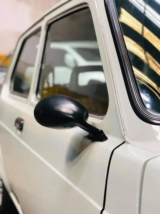 Matte Black California Claasic Retro Style Universal Oval Rear View Side Mirrors