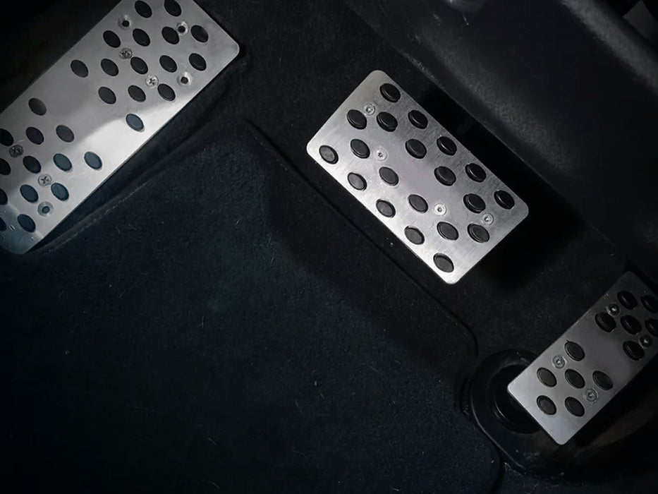 3pc Racing Style Bolt-On Aluminum Pedal Covers Set For Acura/Honda/Subaru, etc