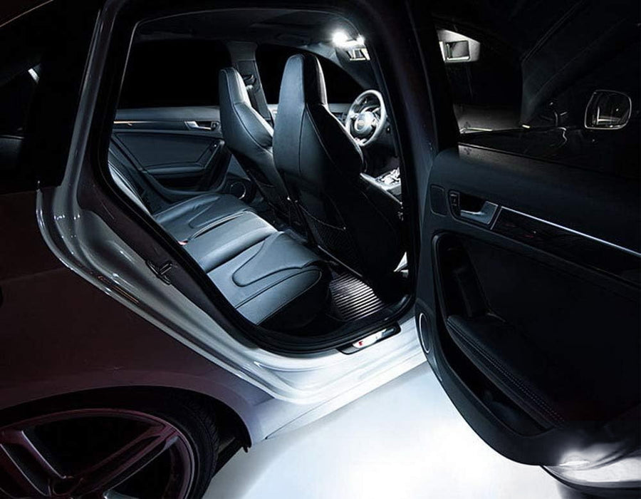 White Full LED Footwell, Side/Under Door/Dash, Trunk Cargo Lights For Audi VW