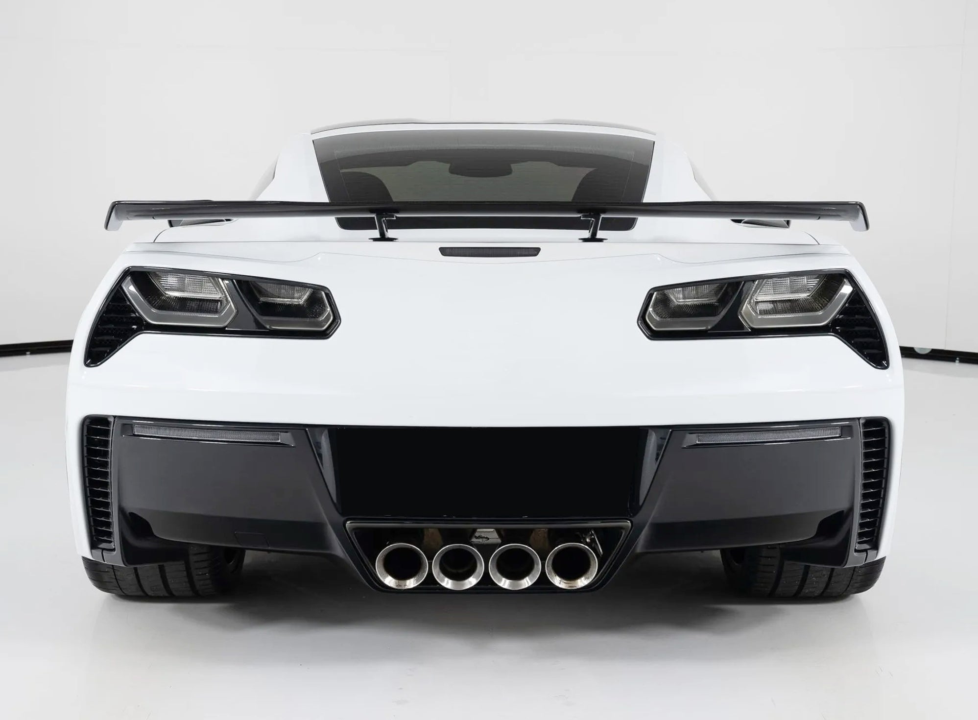 Clear Lens w/ Black Inside Rear Bumper Reflectors For Chevy C7 Corvett ...