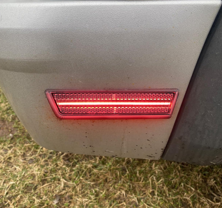 Clear Lens Amber/Red LED Bumper Side Markers For Ford 2010-13 Transit Connect