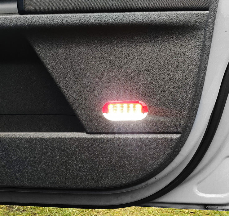 Red/Clear Lens Full LED Side Door Courtesy Lamps For VW Golf Jetta III IV Beetle