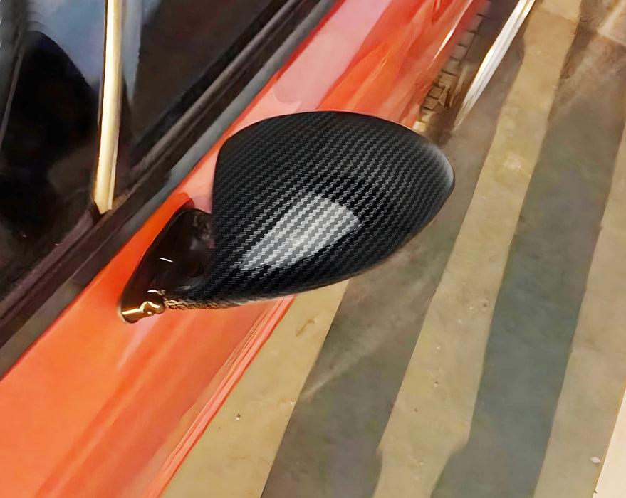 Carbon Fiber Blue Tint Glass California Claasic Retro Style Rearview Side Mirror