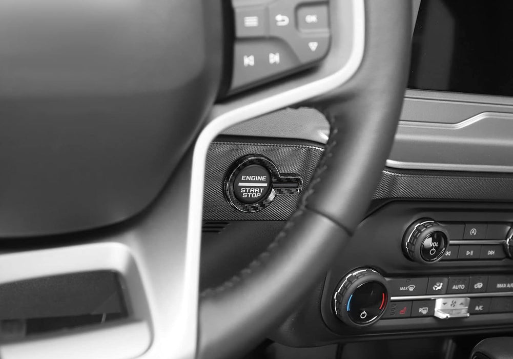 Carbon Fiber Engine Push Start Button Surrounding Trim For Ford 21-up Bronco
