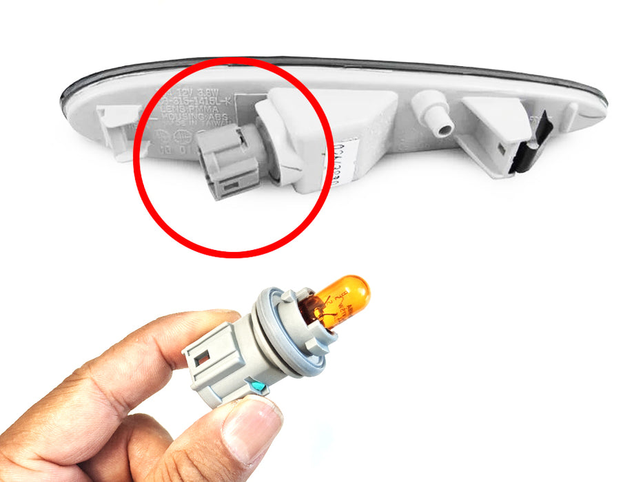 2 W5W Bulb Plug Sockets For Nissan 240SX 350Z Maxima Side Markers, Parking Light