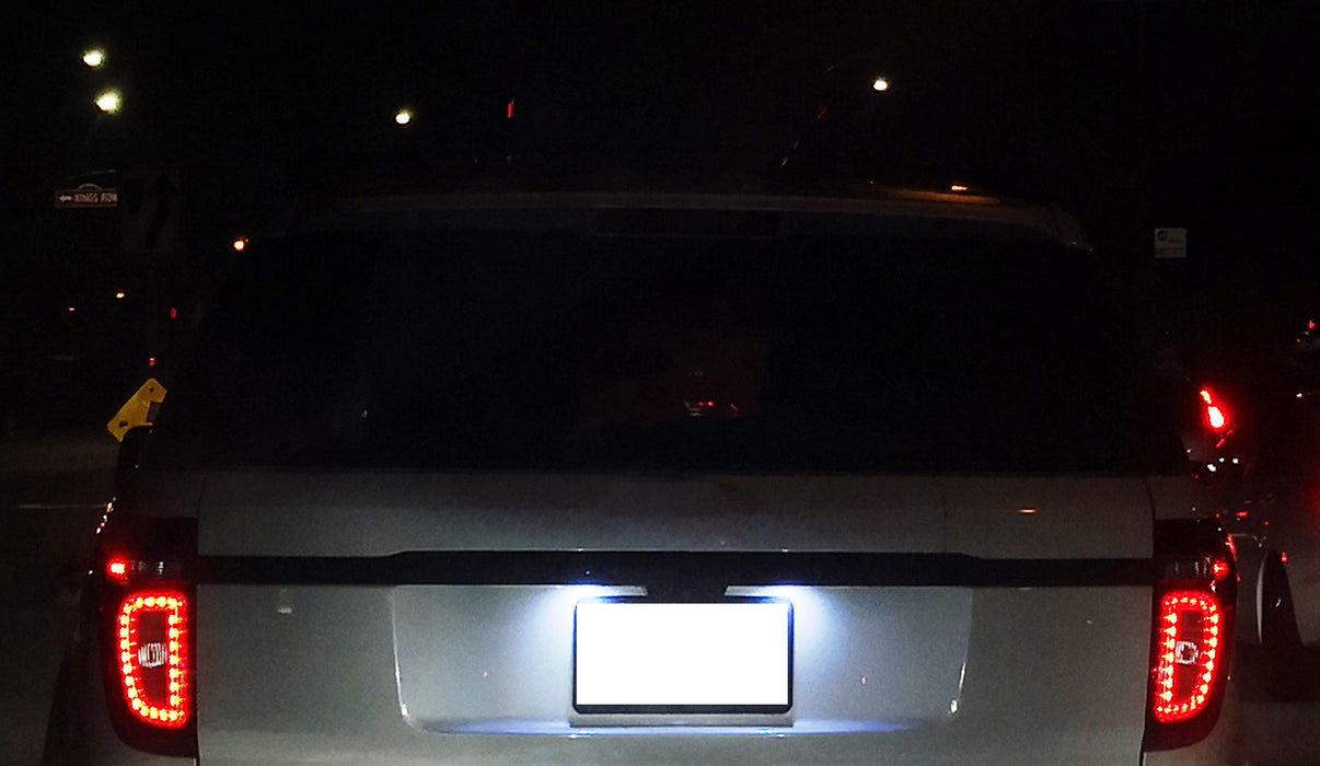 White Full LED License Plate Lights Kit For 2000-2007 Ford Focus MK1 US Models