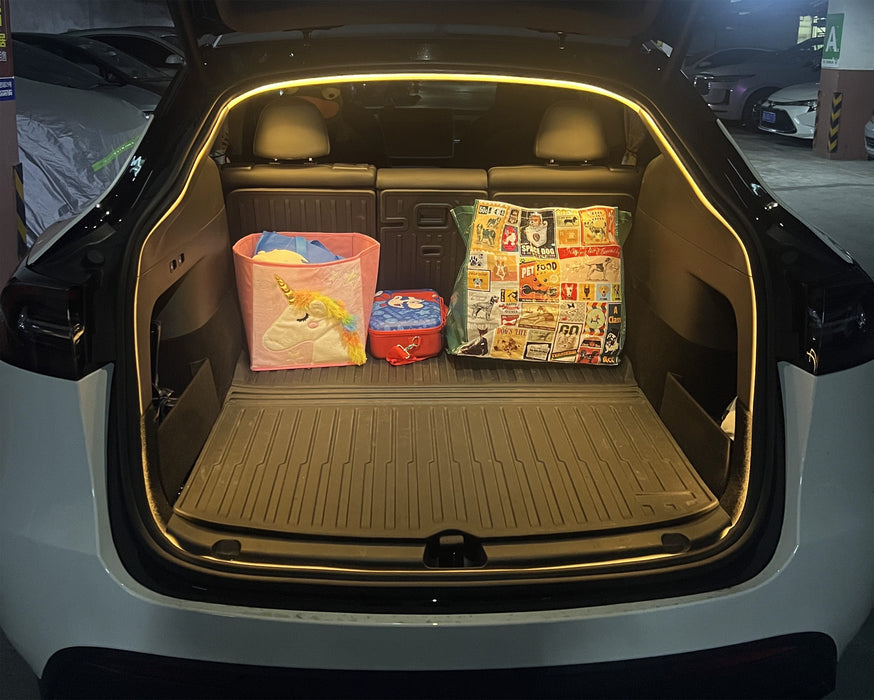 3K Warm White 360?? Trunk Illumination LED Light Strip w/Switch For Tesla Model Y