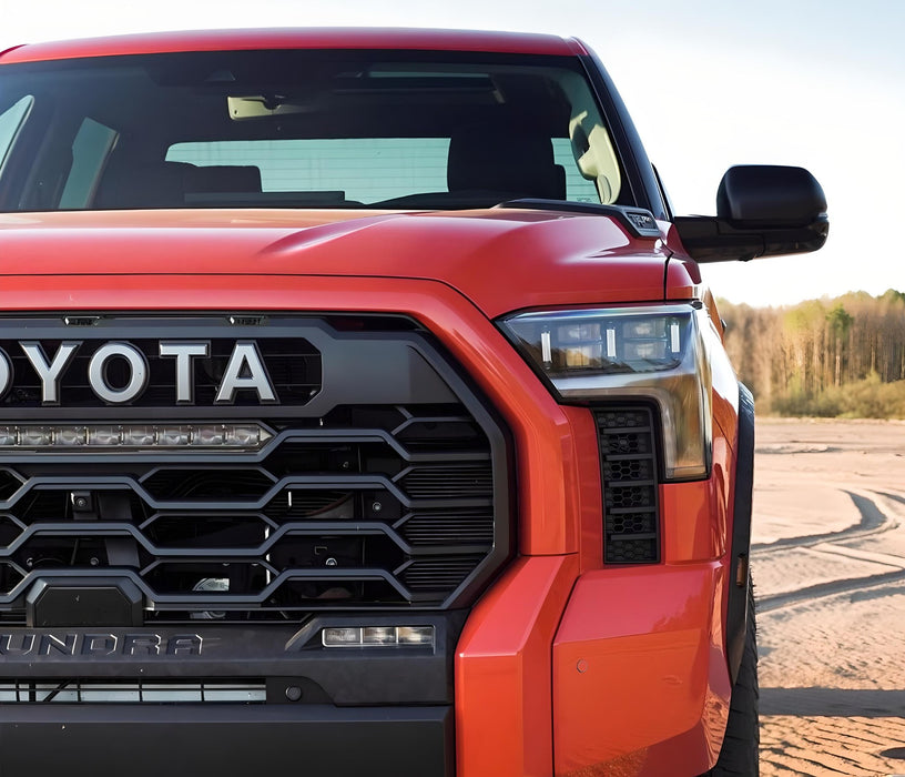 3pc Smoked Amber 9-LED Grille Lights For Toyota 22+ Tundra, Sequoia TRD Pro ONLY