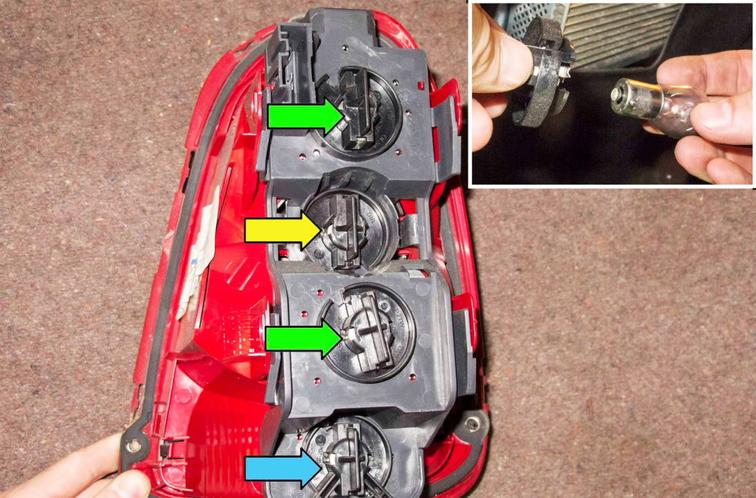 P21W Taillight Bulb Socket Retainer Cap Holder Adapters For MINI R56 R58 R59 R61