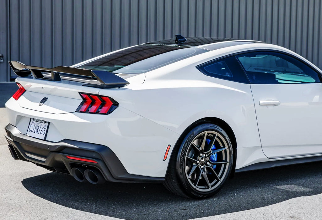 Clear Lens Amber/Red LED Front + Rear Side Marker Light Kit For Ford 24+ Mustang