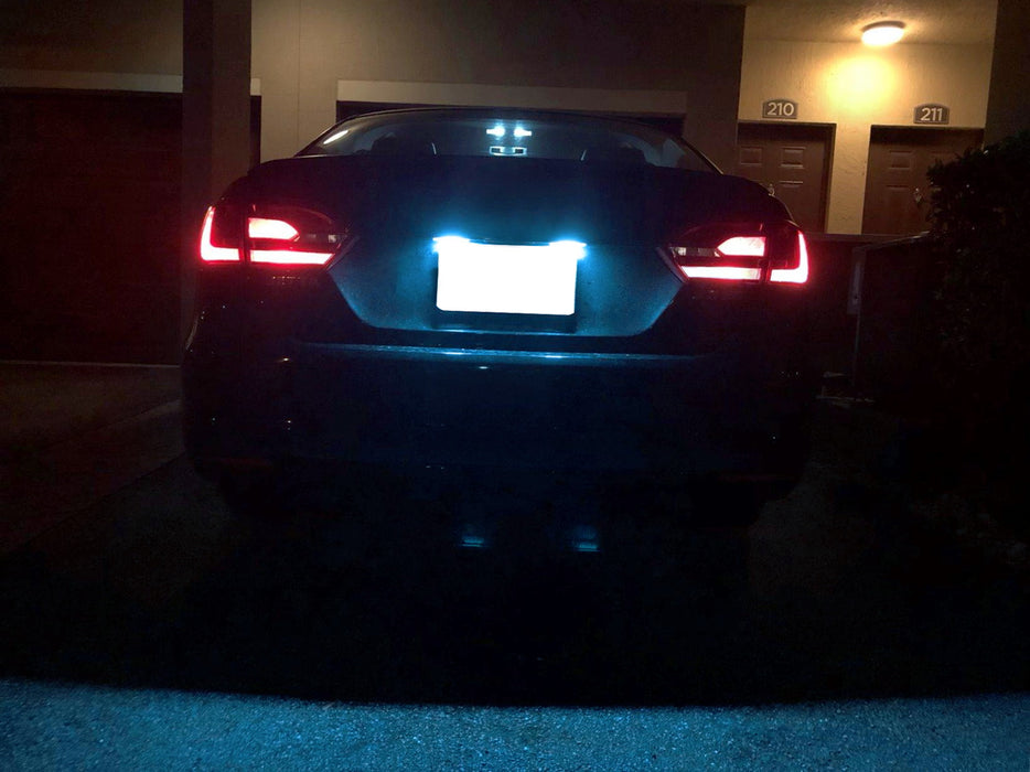 Aqua Ice Blue Error Free LED License Plate Lamps For Audi A6 A7 VW Jetta Passat