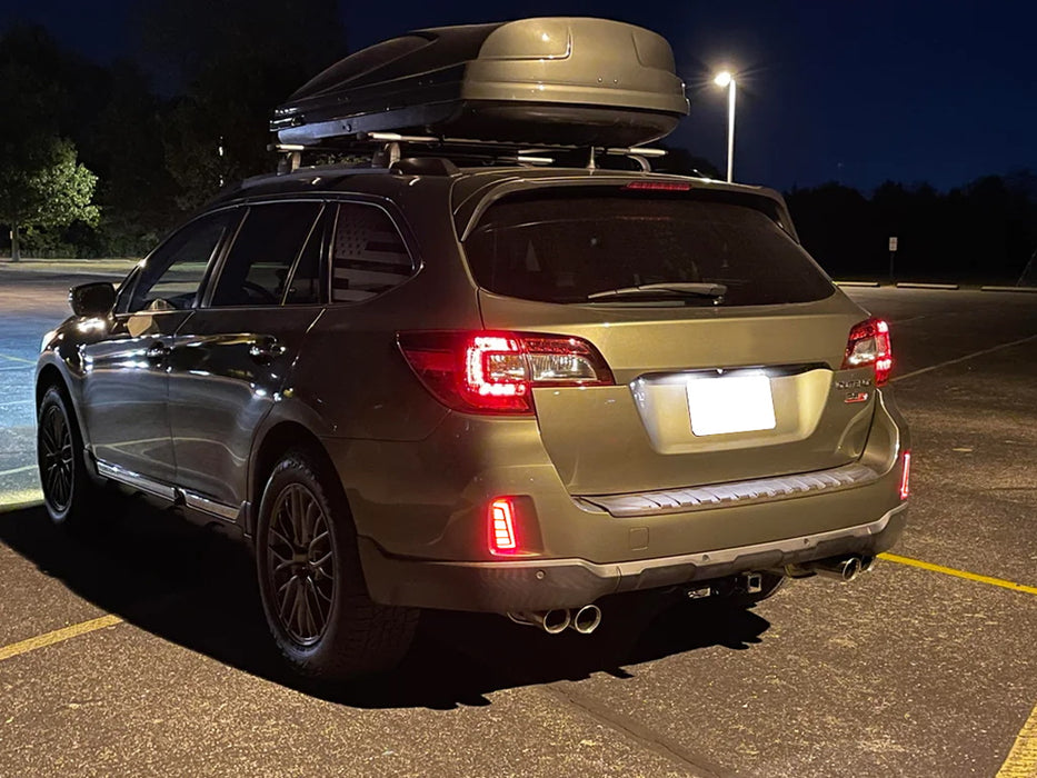 Full LED Bumper Reflector Brake/Sequential Signal Light For 15-20 Subaru Outback