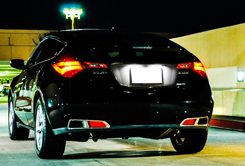 Xenon White 18-SMD Full LED License Plate Lights For Acura 09-13 ZDX, Honda XRV